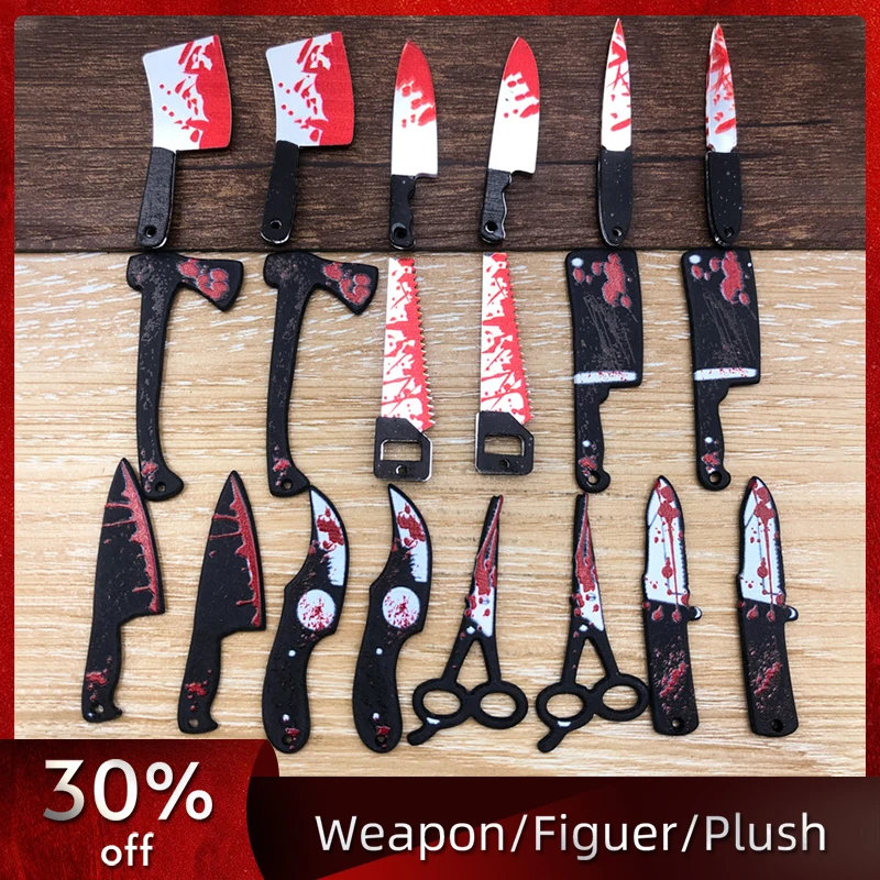 

5cm/1.97in Mini Plastics Halloween Plastics Toy Knife Model Props Cosplay Retro Horror Style Creativity Party Supplies Boys Gift