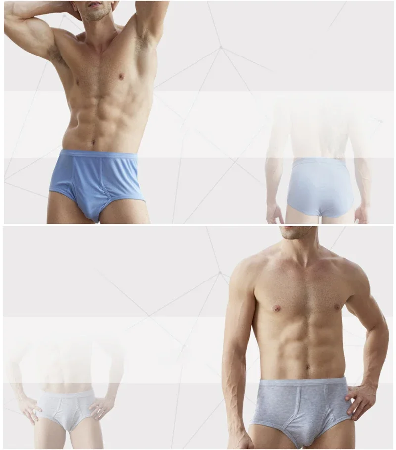 Ropa Interior Masculina de Talla Grande, Color Sólido, 100% Algodón, Cómoda, Transpirable, Holgada, Calzoncillos para Hombre