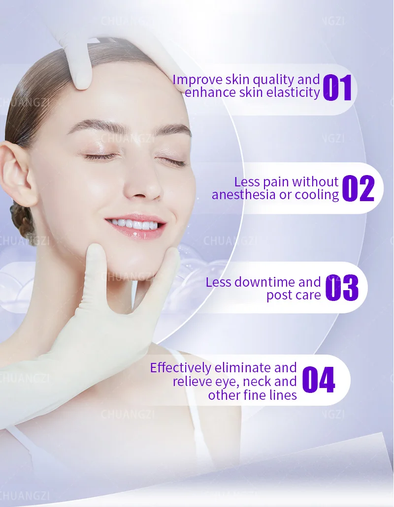 2 In 1 Fractional RF Microneedling Machine Portable Radio Frequency Skin Tightening Device With Cold Hammer For Face Neck Stretc