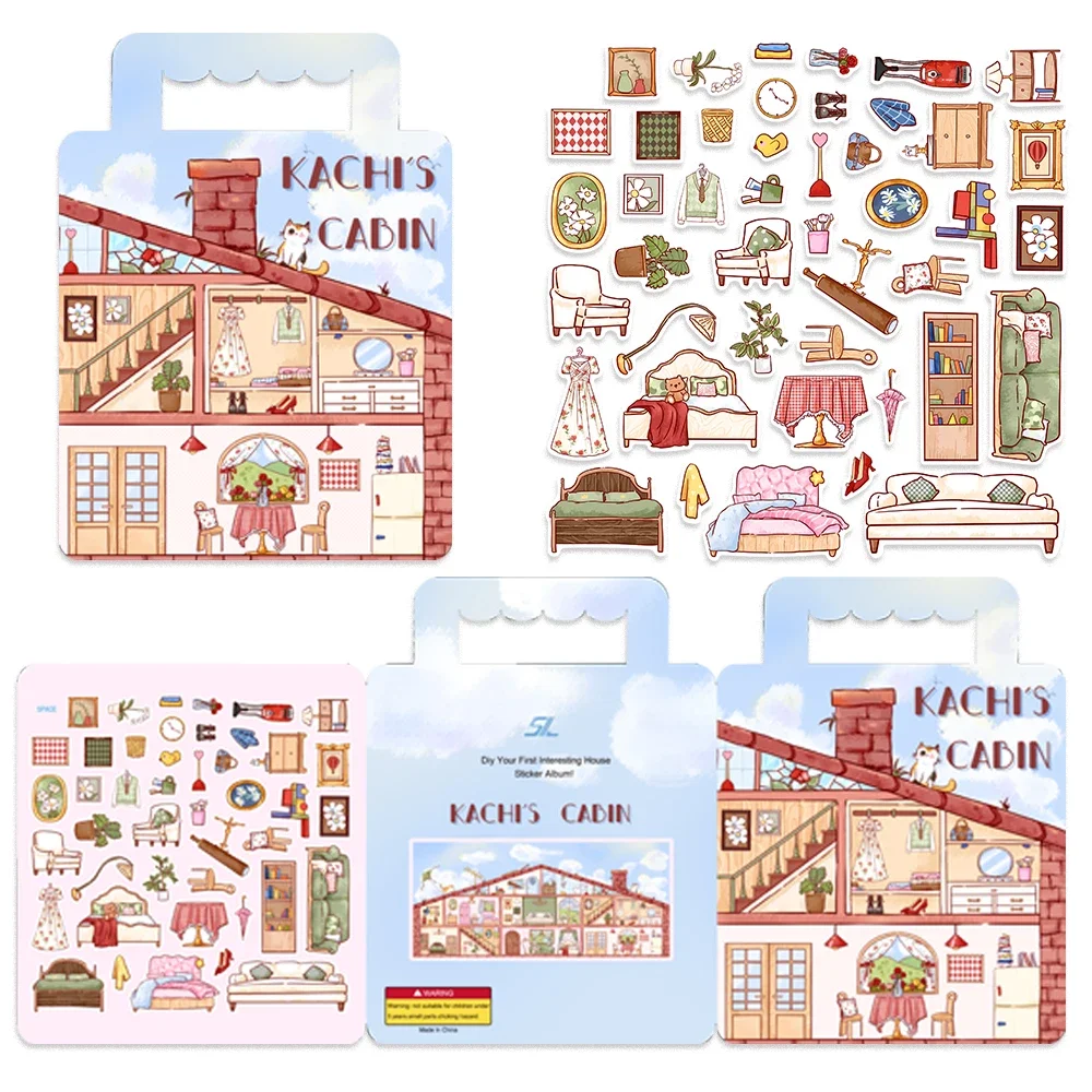 Frühkindliche Bildung Szene Aufkleber Buch Fokus Kultivierung Ruhig Aufkleber Buch Aufklärung Puzzle Kognitives Weihnachtsgeschenk