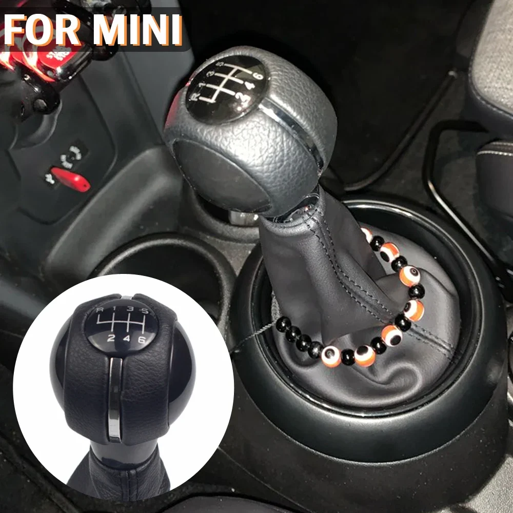 Car 6 Speed Manual Gear Shift Knob Shifter Cover Gaiter for Mini Cooper F55 F56 F54 F60 7641999