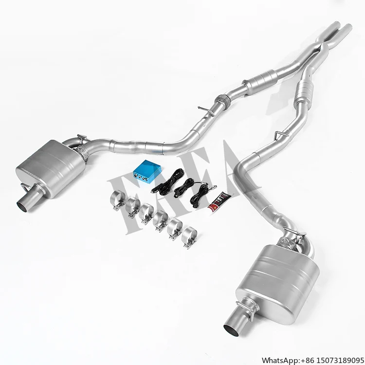 

For Dodge Challenger Car Exhaust System Mid-tail Section Electric Valve Muffler Exhaust Cat Back Exhaust Pipe