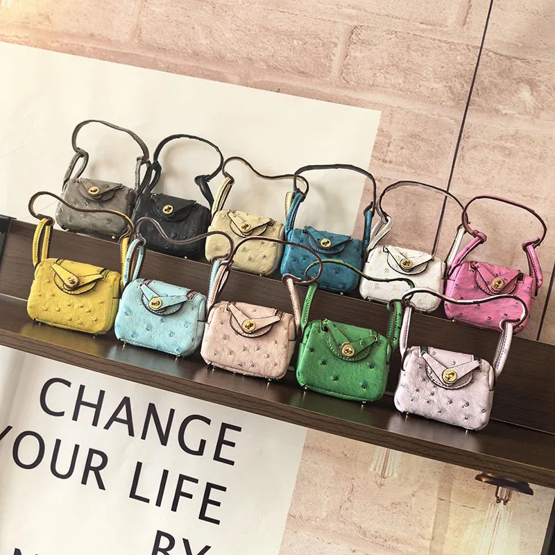 

2025 New! Classic Mini Bag Pendant Chain Bag Cute Car Key chain Pendant Earphone Bag Creative Car Ornament Female