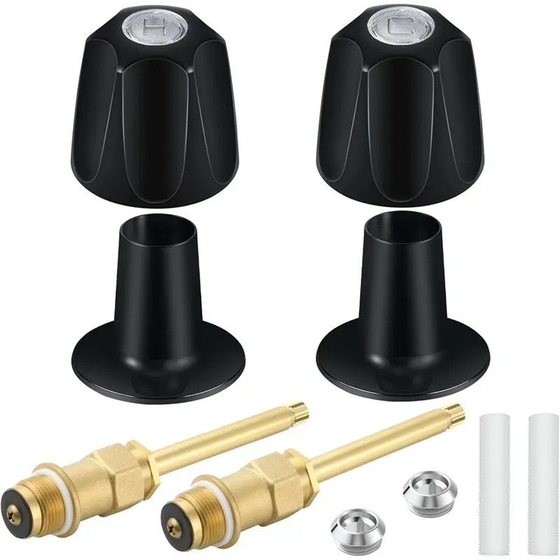 Premium-Metal Matte Black Shower Knob, Bathtub Shower Trim Kit, For Price Pfister Shower Faucet Handle, Rebuild Repair Kit