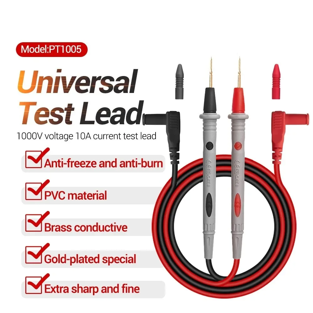 Universal Digital Multimeter Probe Test Leads Pin Needle Tip PT1005-1000V-10A For Digital Multi Meter Tester Lead Probe Wire Pen