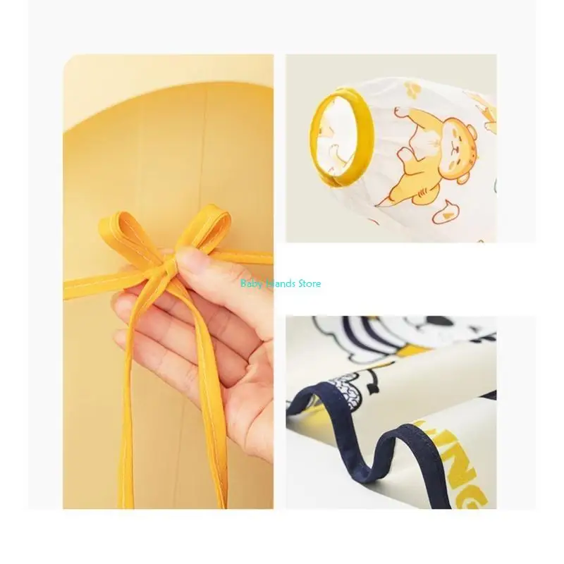 

K92D Weaning Bib Attaches & Fully Cover to Baby Highchair Long Sleeves Bib Waterproof Comfortable Machine Washable for BLW