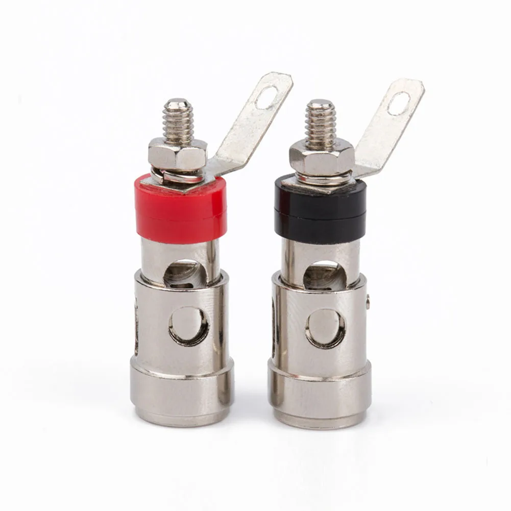 2PCS Binding Post Connector Self-locking Terminal Block for Audio Video Speaker Amplifier Subwoofer Push Style Free-Soldering