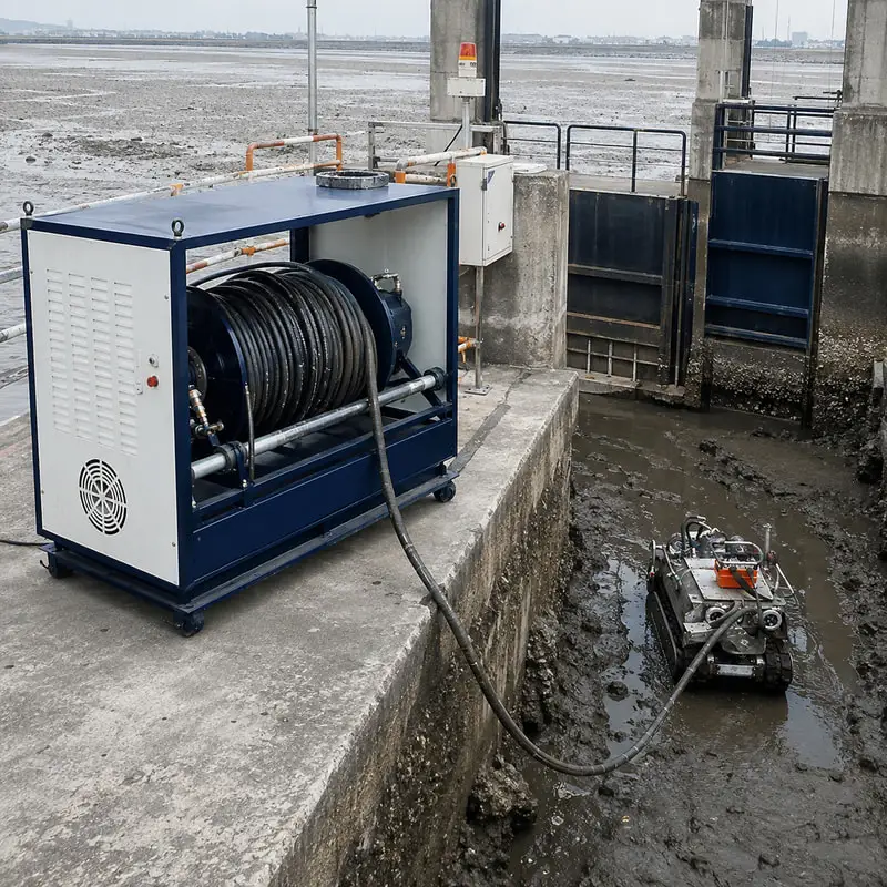 Remote Controlled Dredging Robot with High Flow Pump for Lagoon Sediment Removal Customized Efficient Sediment Removal Robot