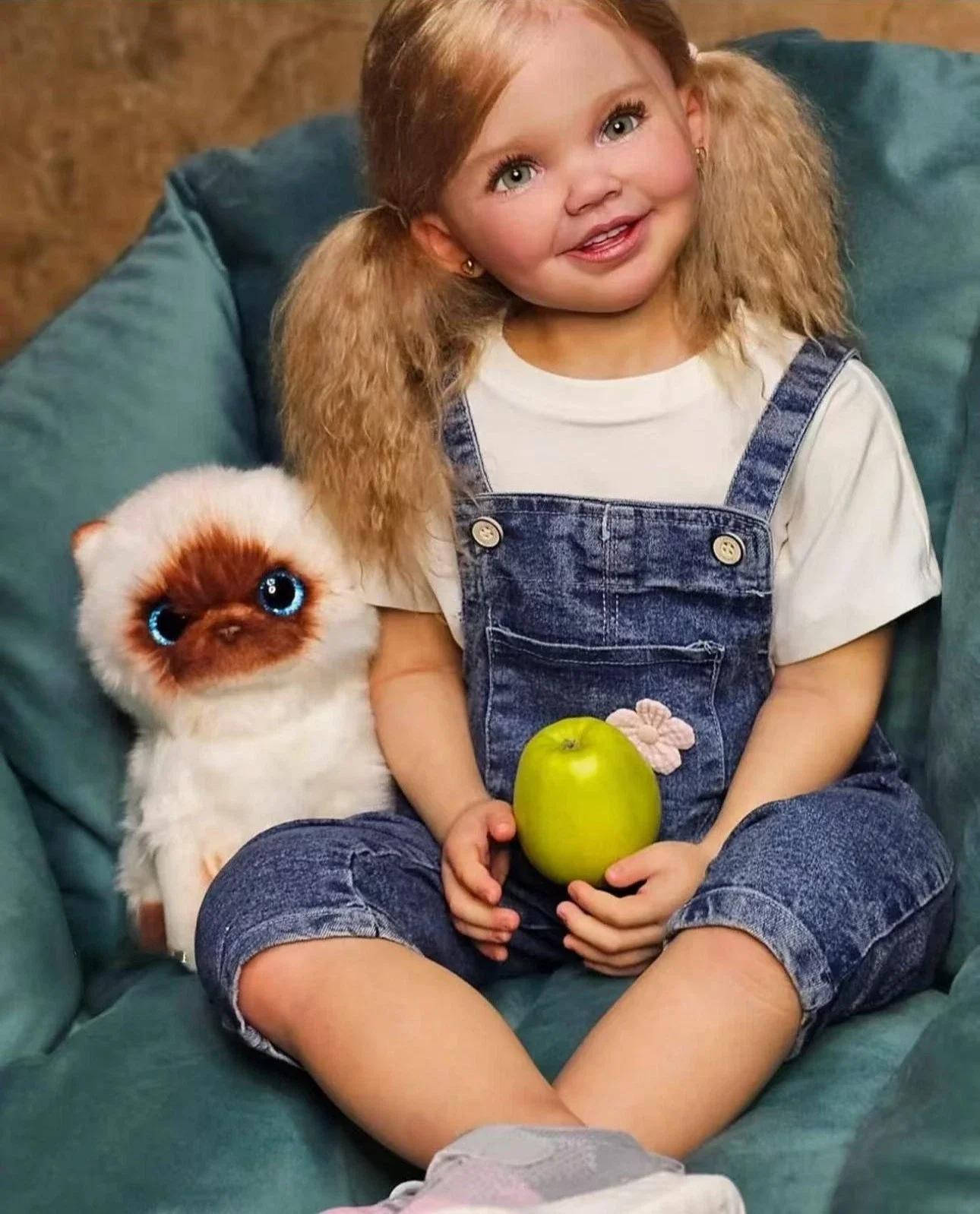 42inch Toddler Reborn Dolls Baby Girl Delphi Painted Kit Cloth Body Rooted Hair DIY Handmade Kids Toy Collect Gift