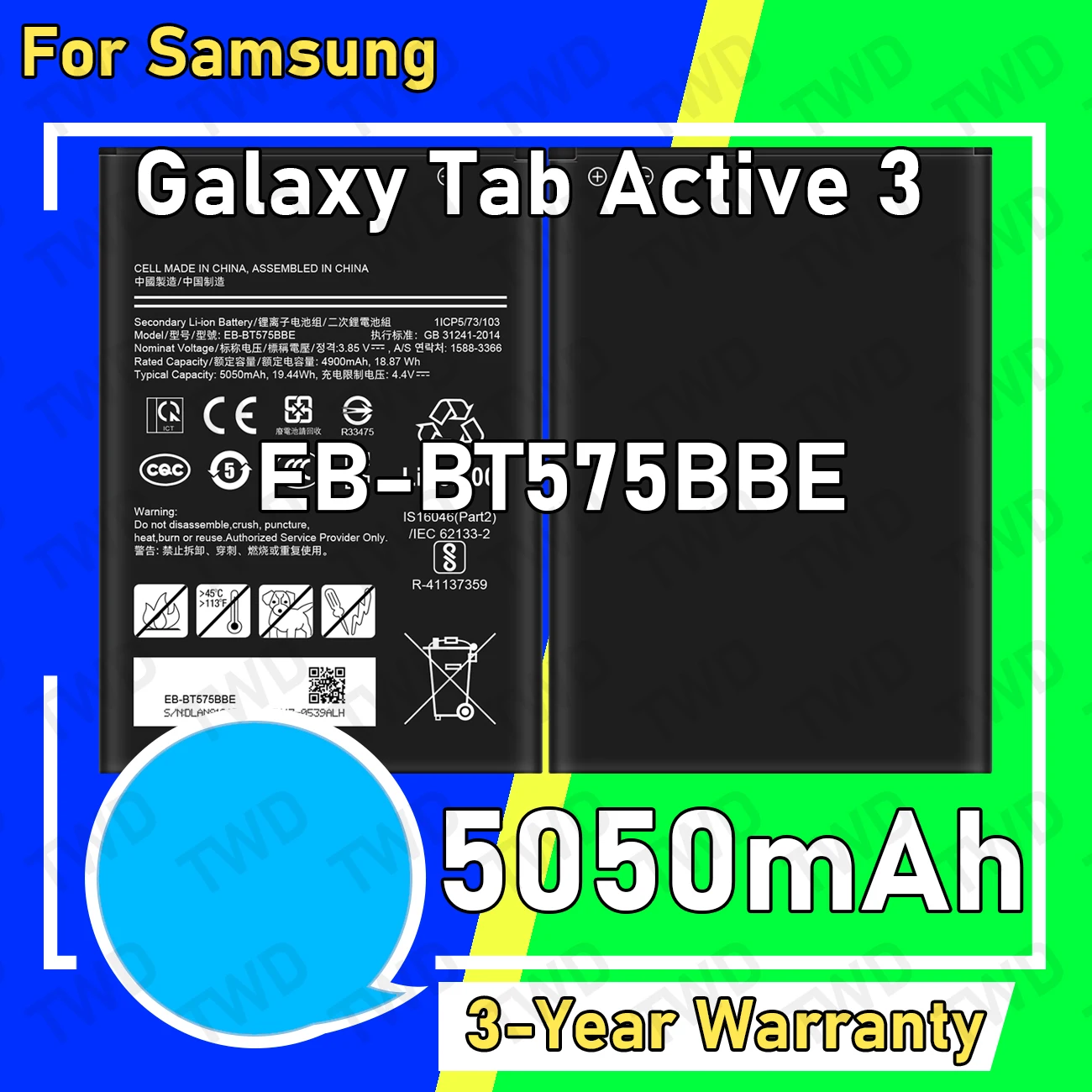 EB-BT575BBE Large capacity 5050mAh Battery For Samsung Galaxy Tab Active 3 Batteries New High Quanlity+Free Tools