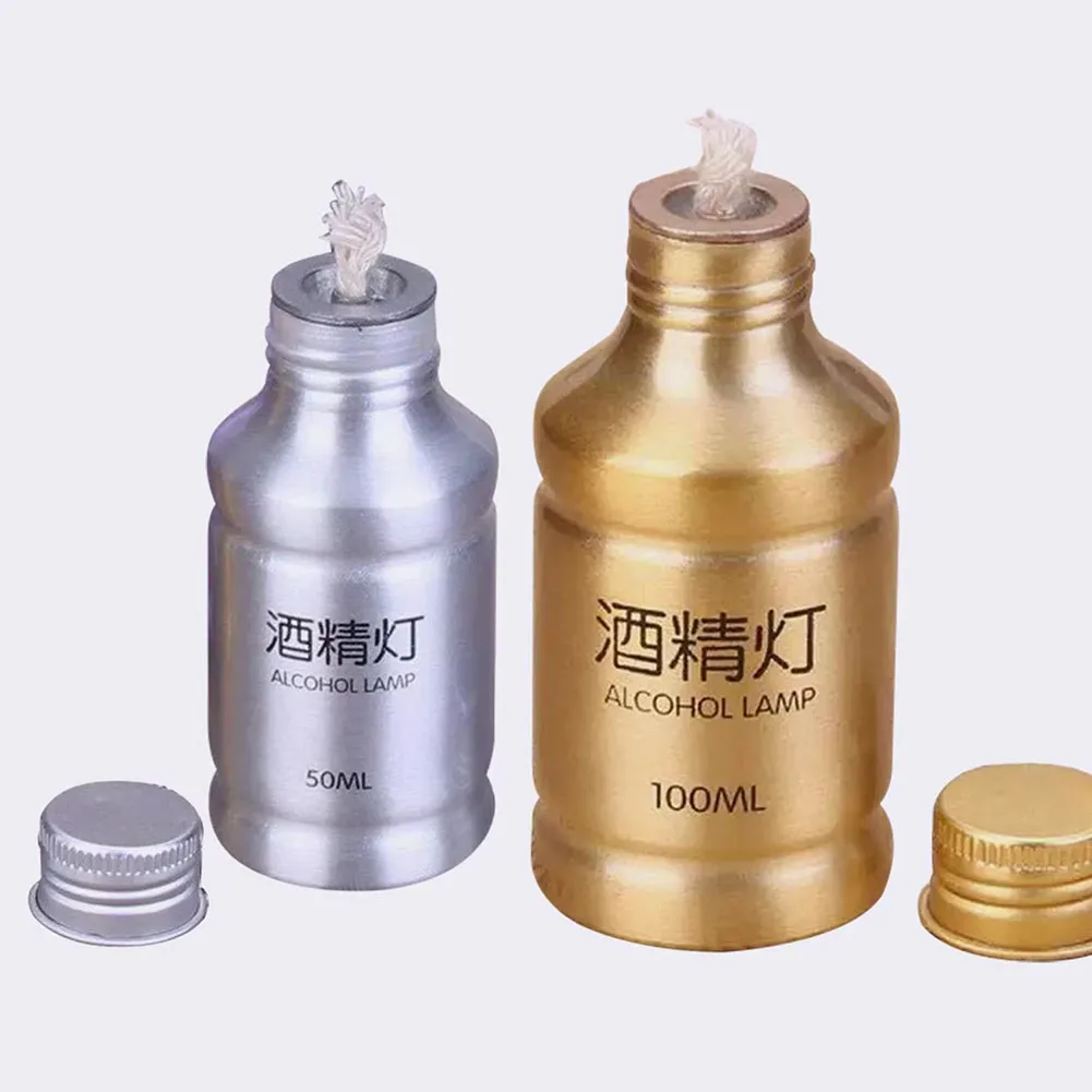 3Pcs Alcohol Lamp Aluminum Alloy Dental Lab Alcohol Torch 50ml 100ml Denture Wax Impression Material Soften Heating Liquid Stove