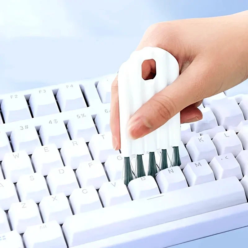 Multifunctional PC Cleaning Kit: Soft Brush, Gap Duster & Keycap Puller for Computer Keyboard Laptop Dust Removal Tools