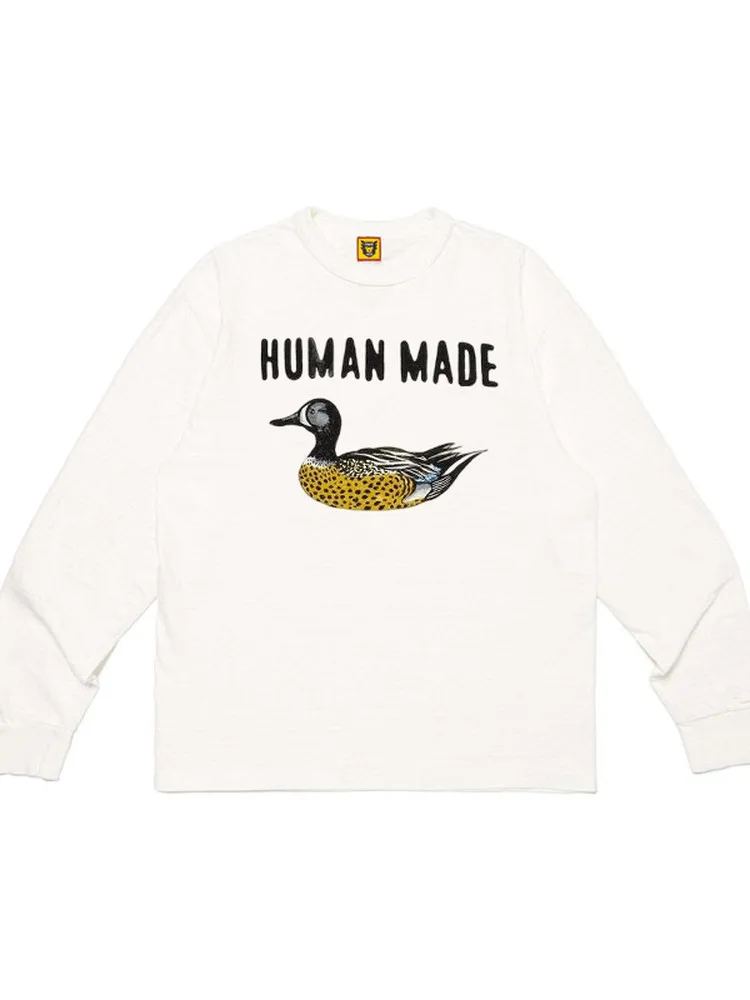 Human Made 2026 AW Camo Duck Print Crewneck Long Sleeve T Shirt Unisex