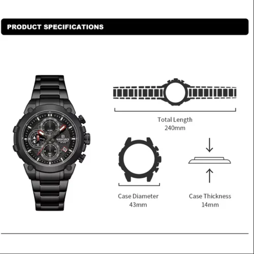 Imagen 2 del producto Reloj NAVIFORCE para Hombre, cronógrafo deportivo a la moda, relojes impermeables para Hombre, pantalla de calendario, Reloj militar de cuarzo para Hombre, Reloj para Hombre