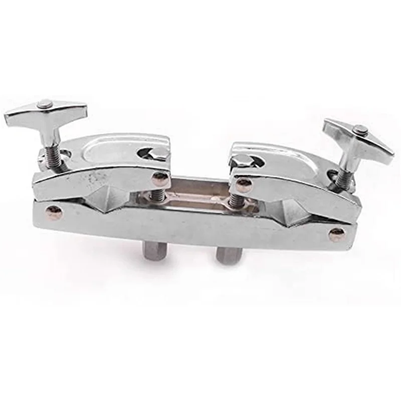 

A74K-4X Drum Clamp 2 Hole Silver Multi Clamp Cymbal Stand Mount Holder For Drums Cymbals Musical Parts Cowbell Accessory