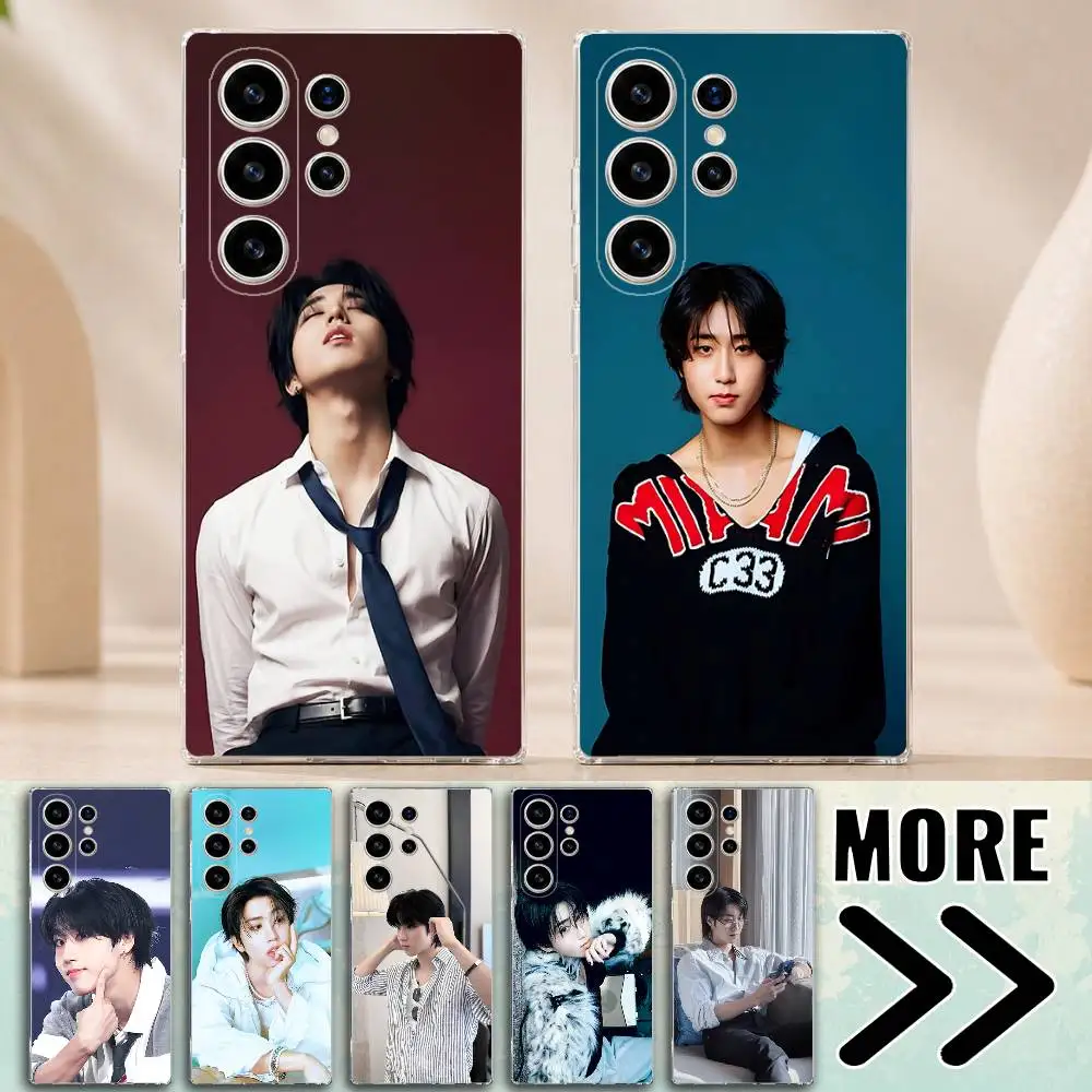Kpop J-Jisung H-Han Phone Case for Samsung Galaxy S20 21 22 Ultra Plus S23 24 25 FE Lite Transparent Bumper
