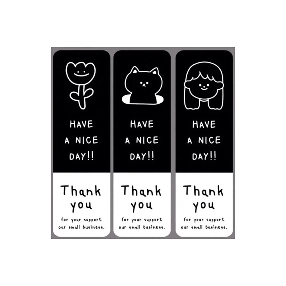 30Pcs Square Thank You Sticker Decorative Seal Labels Small Business Gift Decoration Stickers