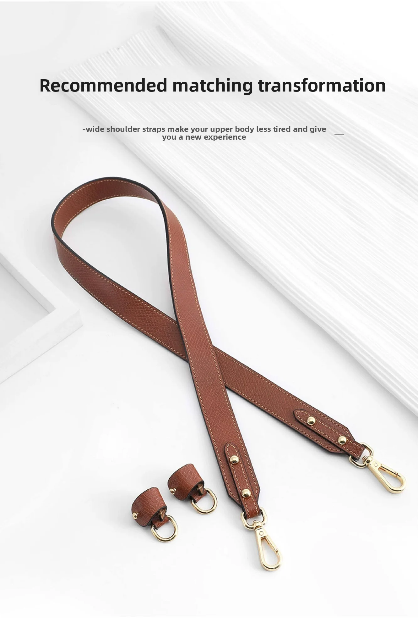 Leather Bag Shoulder Strap for Longchamp S Durable Leather Bag Strap Conversion Kit for Women Crossbody Bags