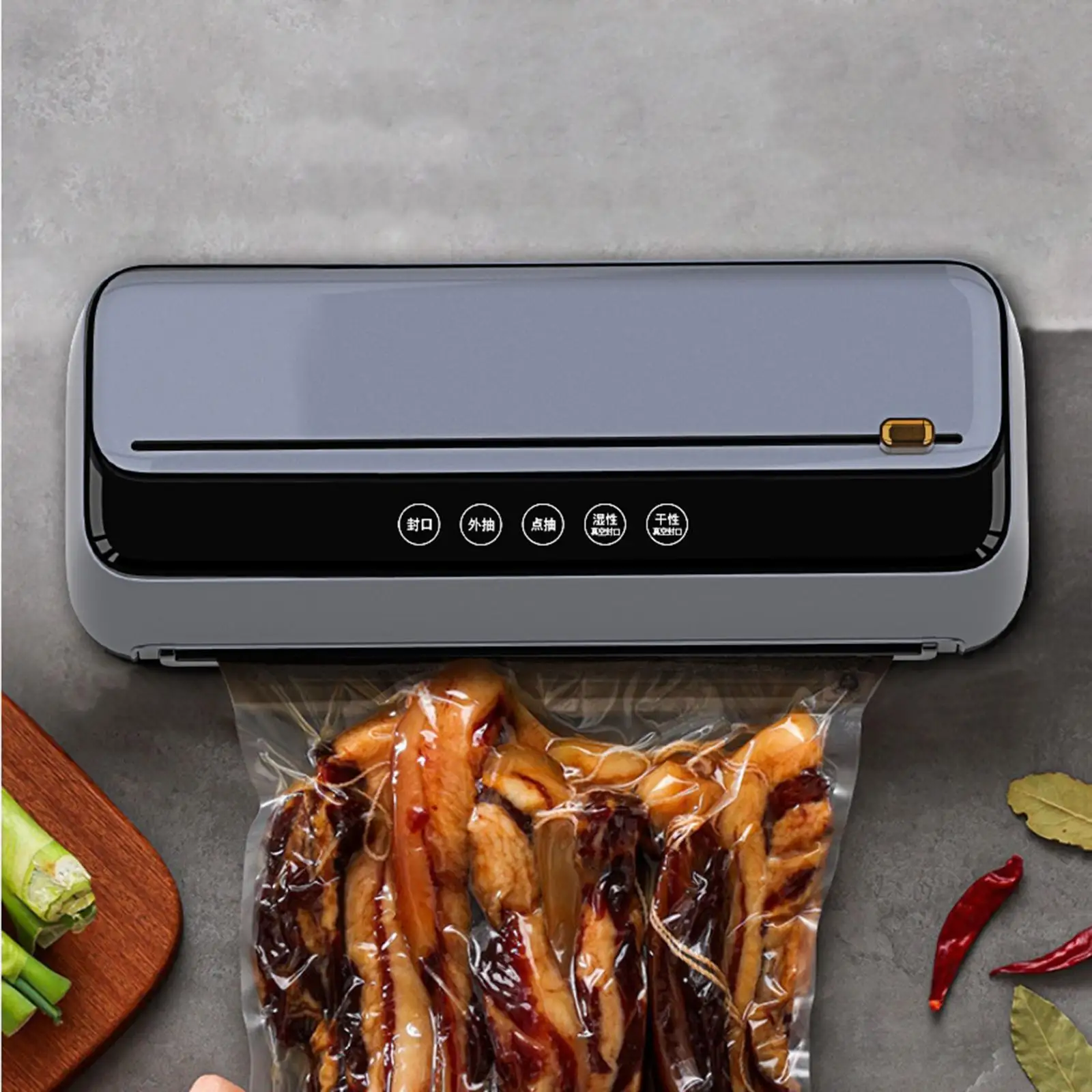 Vacuum Sealer Machine Household Sturdy Compact Lightweight Food Sealer Powerful Sealing System for Food Storage Sous Vide