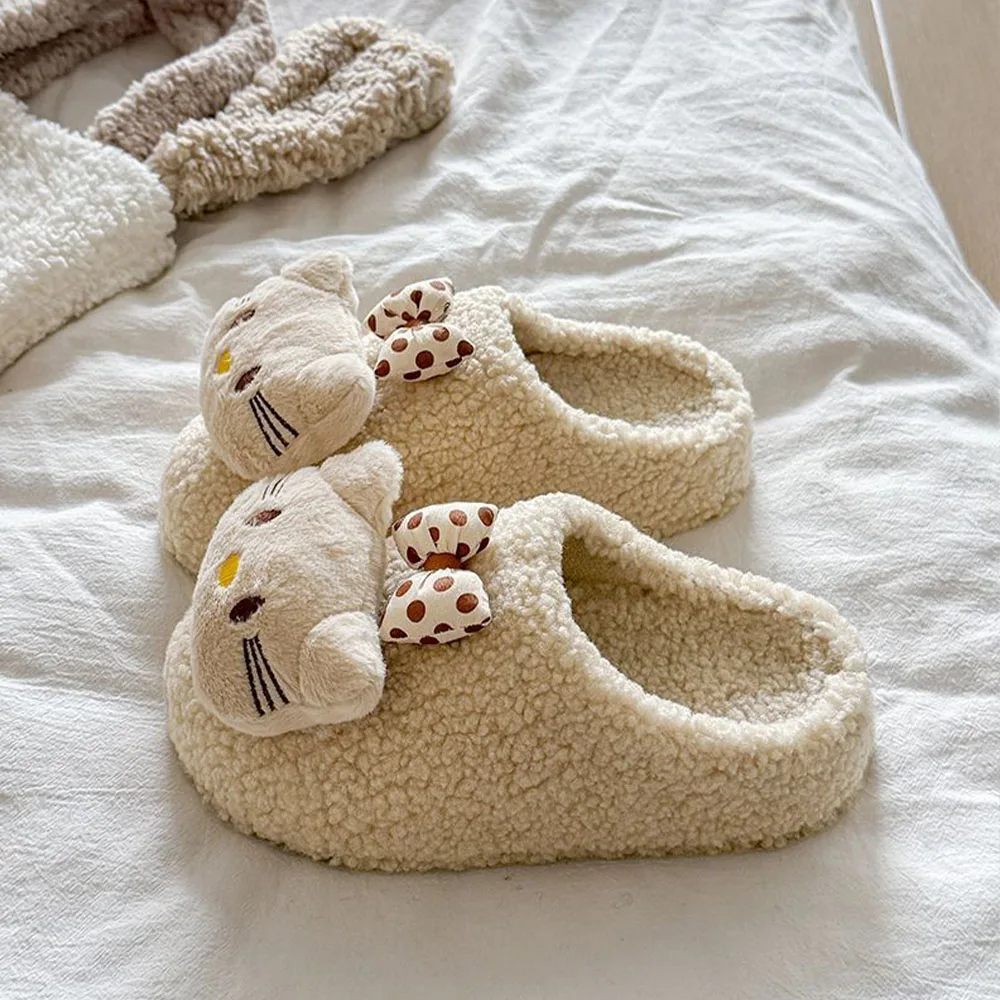 Cotton Slippers New Hello Kitty Best-Selling Women's Autumn Winter Plus Velvet Warm Slippers for Girls Cartoon Cute Popular Gift - view 2
