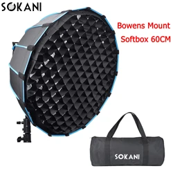 Sokani Deep Octagon Umbrella Softbox + Honeycomb Grid Outdoor Flash Soft Box for Sokani X60 RGB Godox SL-60W Aputure 300dII 300X