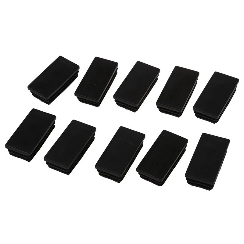 

AB41-Plastic Rectangle Tube Inserts End Blanking Cap 25X50mm 80 Pcs Black