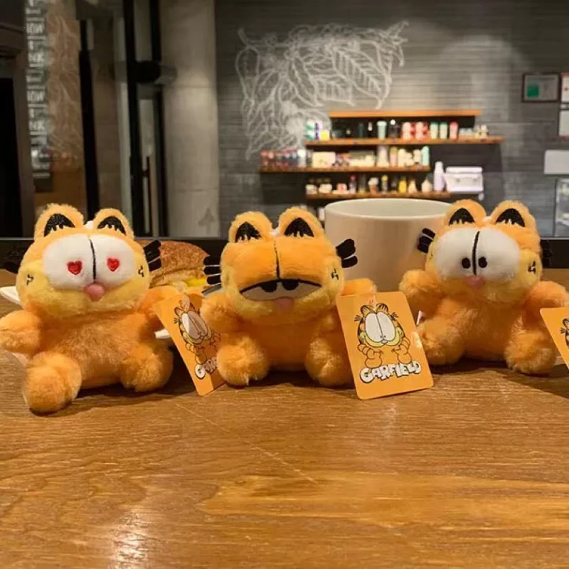 Cartoon Classic Image Garfield Plush Plush Toy Keychain Cute Backpack Decoration Zipper Anime Doll Couple Creative Gift
