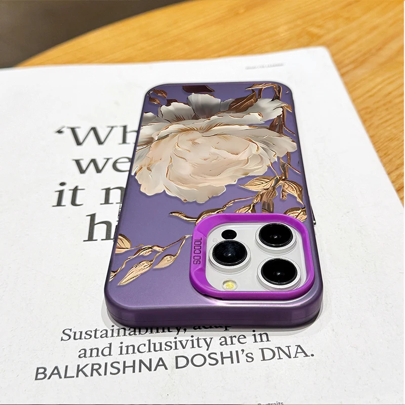 Golden Lotus Flower Phone Case for Oppo Realme 13 12 11 10 9i 8 8i C65 C63 C55 C53 C35 C33 C20 C21Y C15 C21 Matte Back Cover