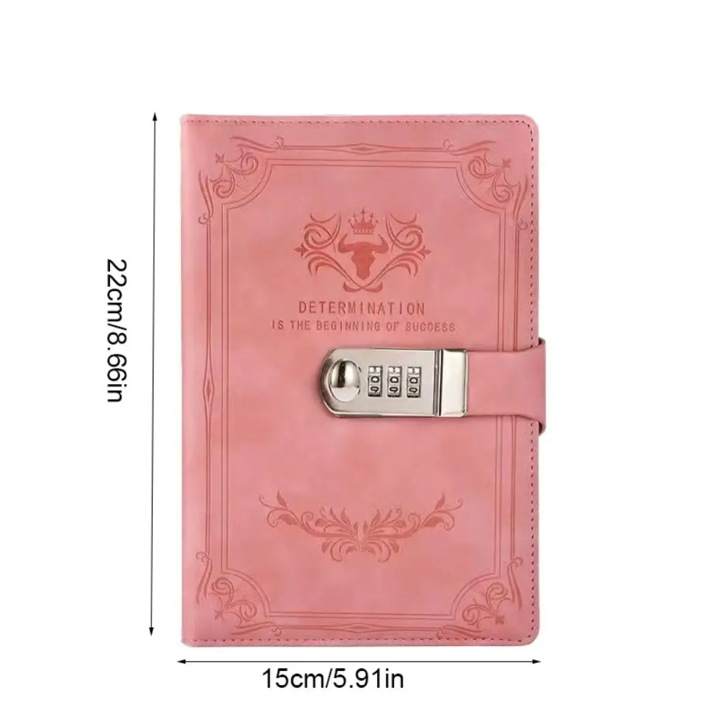 Creative Dazzling Lockable Journal Square A5 PU Leather Notebook Hand Ledger PU Premium Quality Notepad Travel
