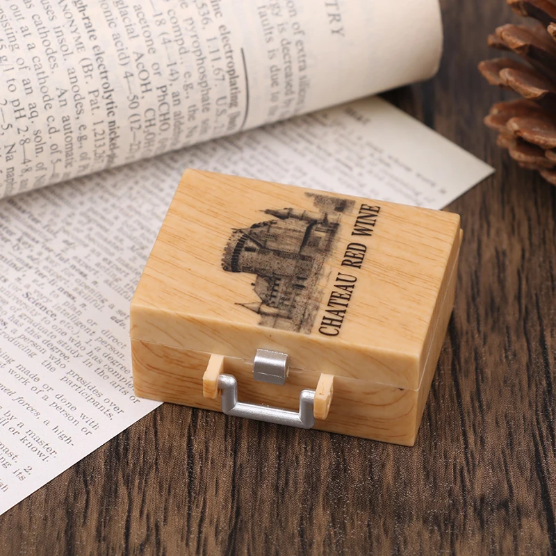 【M】Miniature Food Play Doll House Simulation Red Wine Box Play House Scene Props Figure Accessories Model - view 3