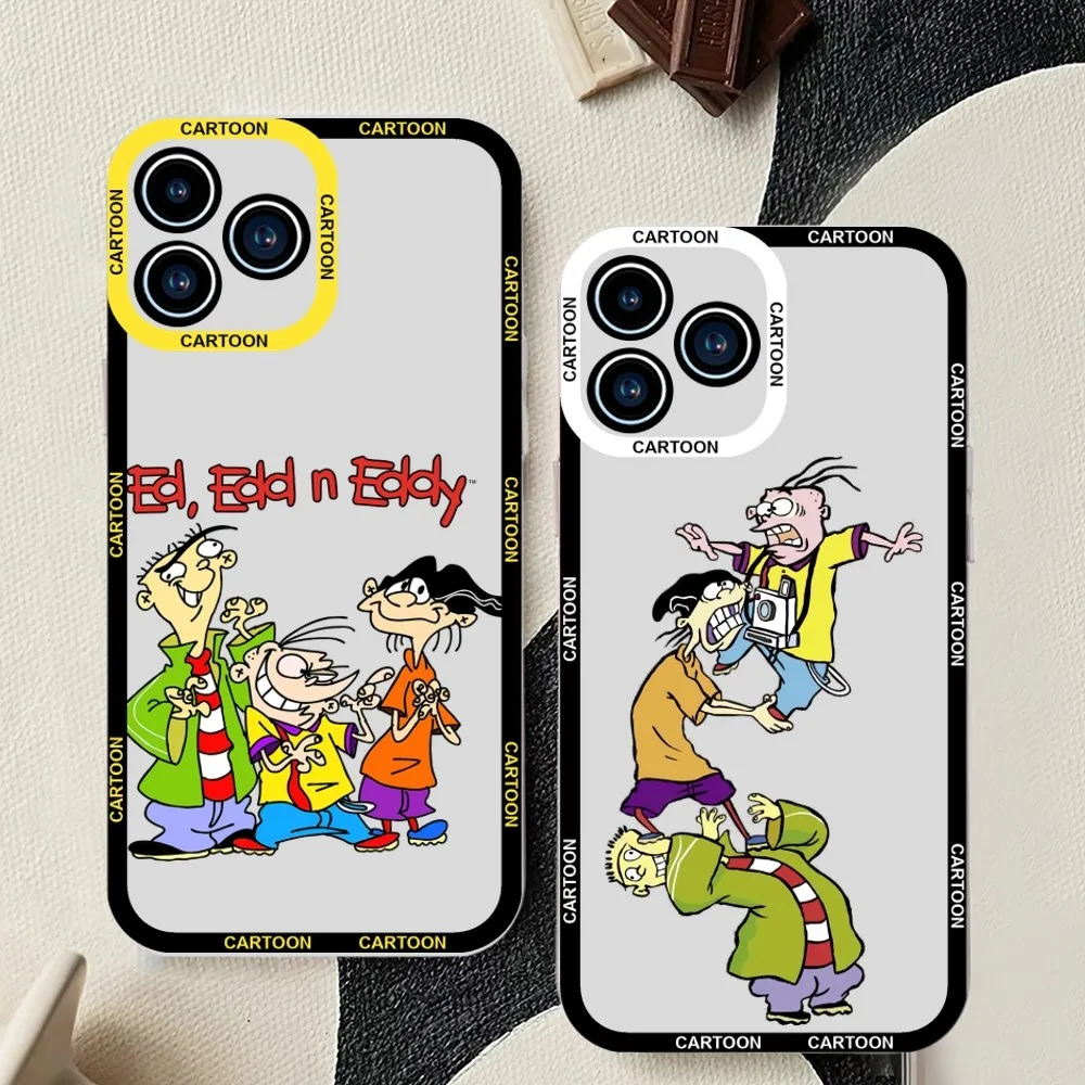 Cartoon Ed Edd N Eddy Phone Case For Samsung Galaxy S23 S22 S21 S20 S10 Plus lite Ultra Transparent Shell