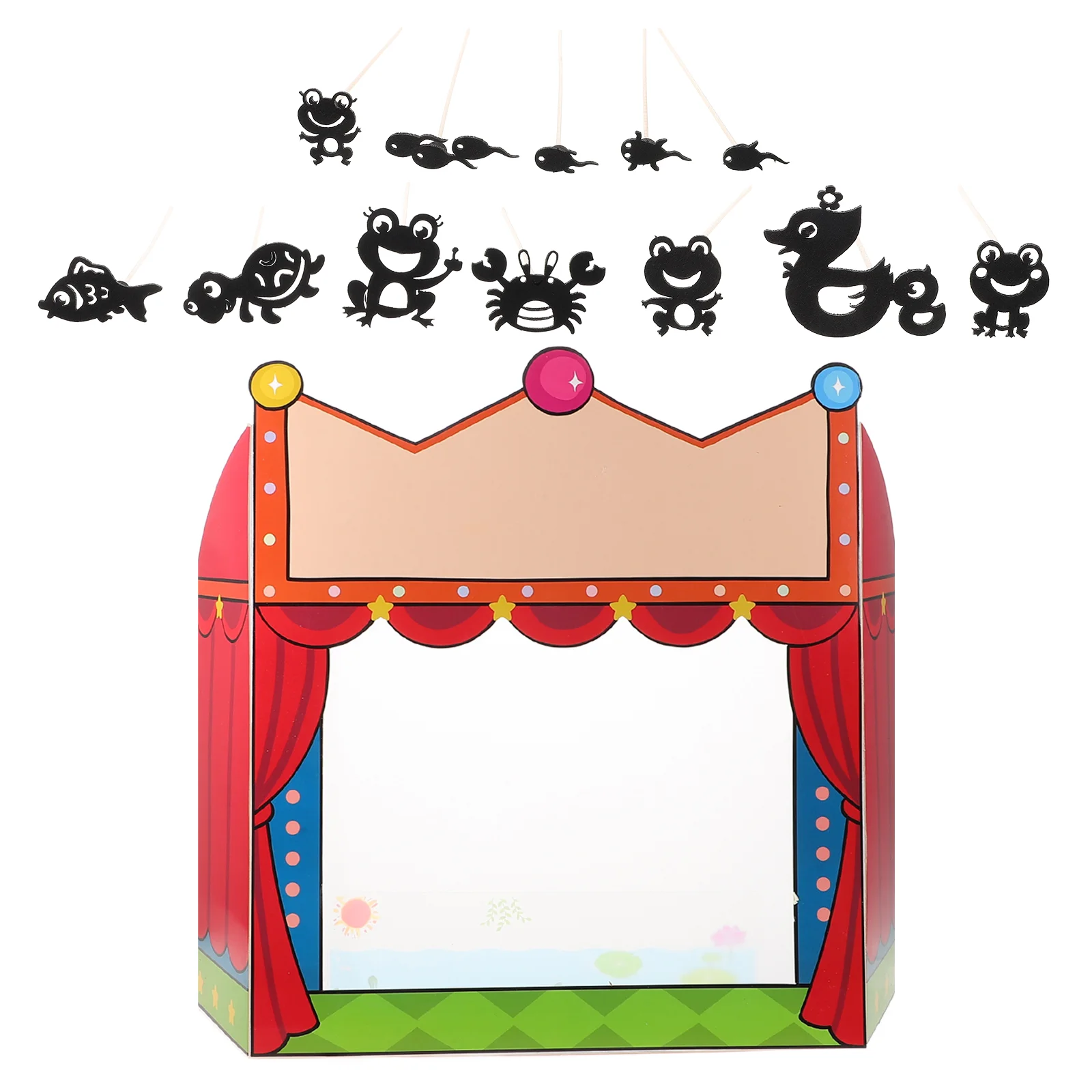 Shadow Puppet Stage Theatre for Props Theater Kit Talking Story Theaters Puzzle