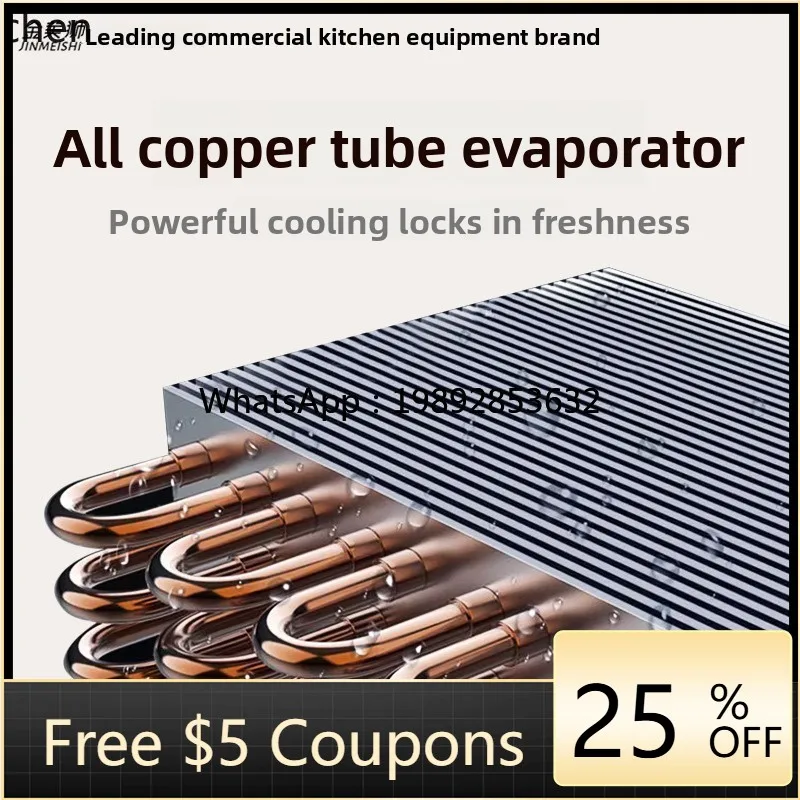 

Wall-Mounted Refrigerated Cabinet Workbench Wall-Mounted Refrigerator Freezer Display Cabinet Stainless Steel