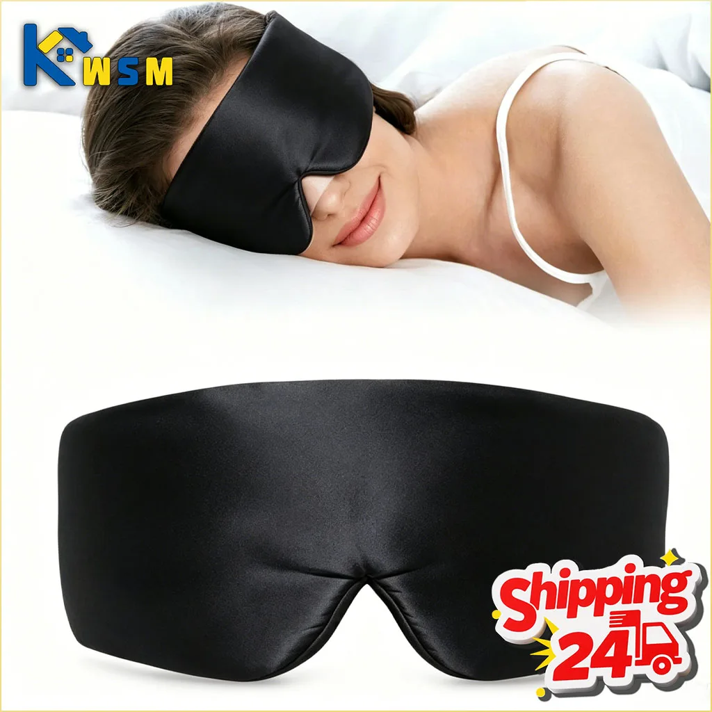 

1-10PCS Silk Feel Sleep Mask Embroidered Floral Light Blocking Eye Cover for Women Men Travel Midday Nap Home Weighted