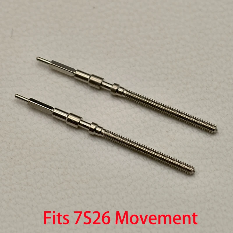 2 pièces/4 pièces 7S26 tige de couronne de montre pièces de rechange couronne montre Kit de tige en acier convient 7S26 mouvement mécanique automatique tige pièces de montre