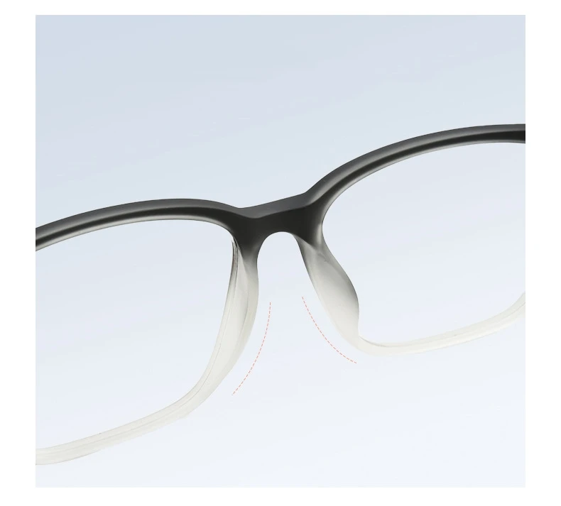 YIMARUILI Mode Ultra-licht Große Schraubenlose TR90 Brillen Frauen Platz Retro Große Gesicht Optische Brillen Rahmen Männer – Detail 7