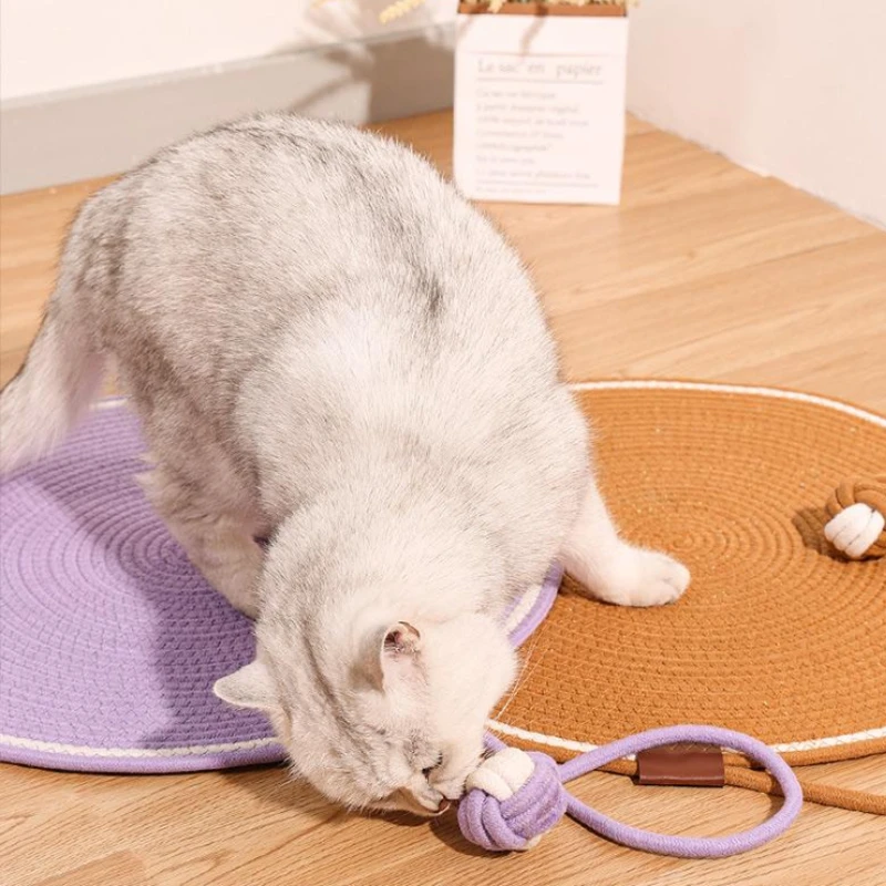 Cotton Rope Cat Scratcher Board Cat Scratching Post Mat Toy Bed Mat Claw Sharpener Scrapers for Cats Grinding Nail Pad Mat