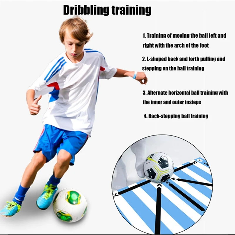 Football Training Mat Portable Football Footstep Training Mat Durable Soccer Training Mat For Ball Control And Dribbling