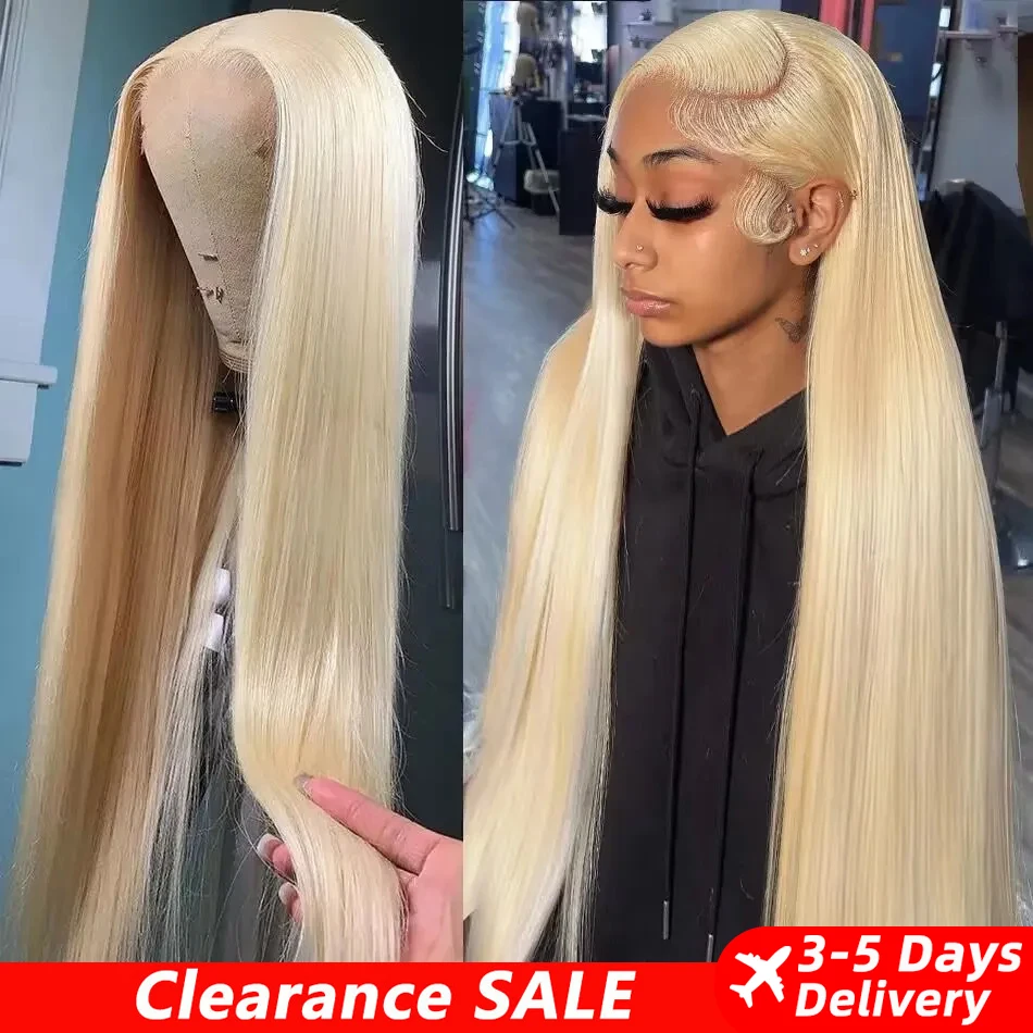 

New 613 Blonde 13x6 HD Transparent Lace Frontal Human Hair Wigs Honey Blonde Malaysian Bone Straight Lace Front Human Hair Wigs