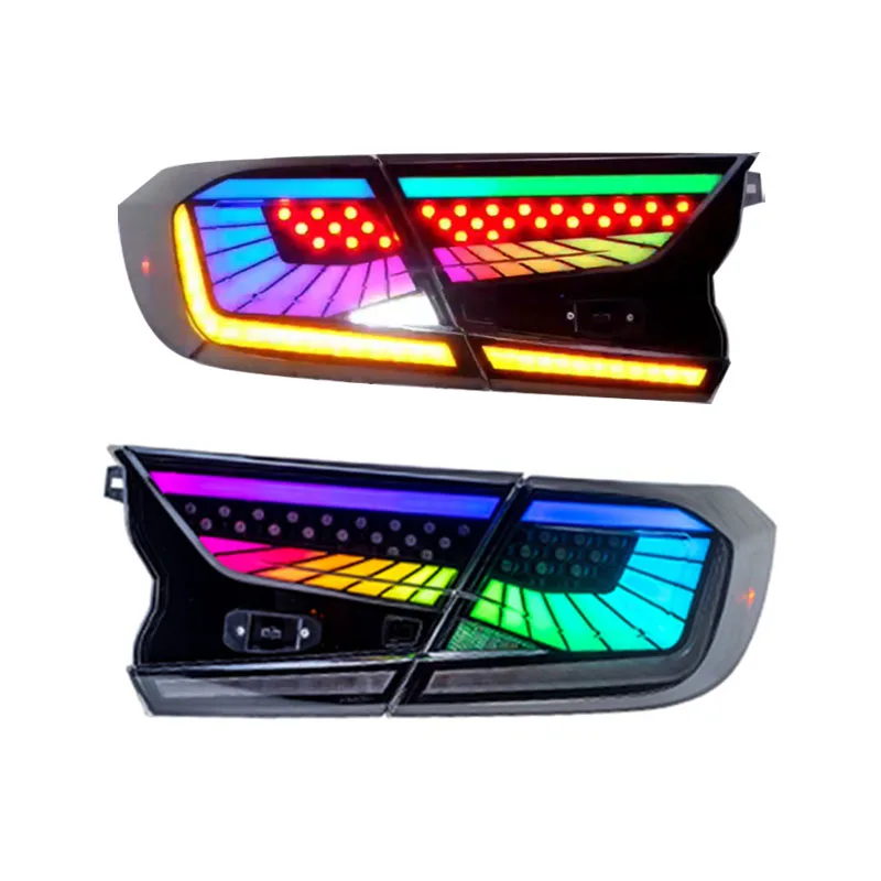 

Dk Motion Car Tail Lamp Rear Lamp RGB Tail Light LED Taillight Turn Signal Lamp For Honda Accord