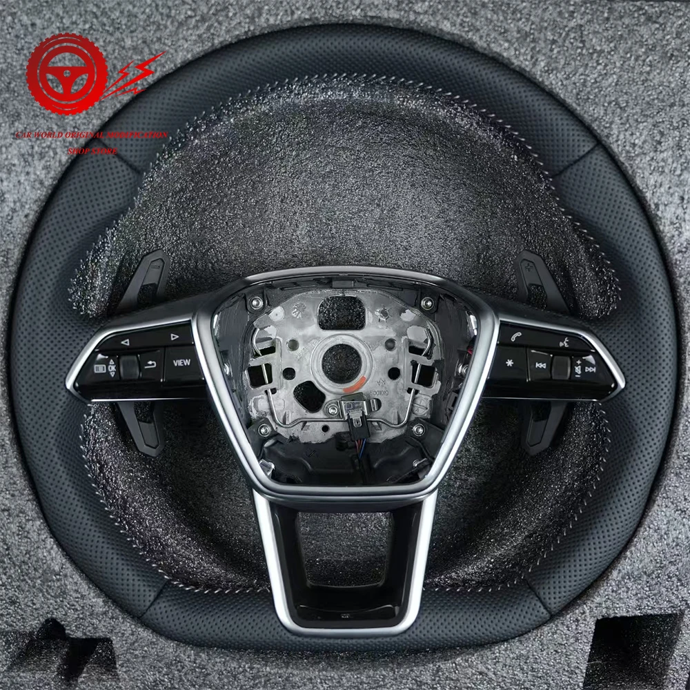 

Fully perforated leather sports steering wheel, suitable for Audi A6 S6 RS6 C8
