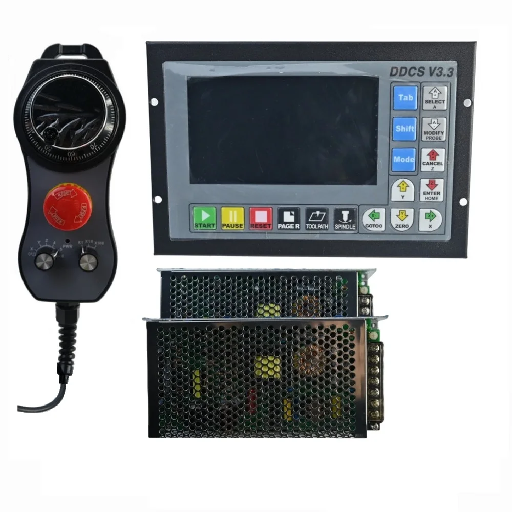 

3/4 Axis DDCS V3.3 CNC Standalone Controller Kit With DDMPG Handwheel and Switching Power Supply for Small CNC Milling Machine