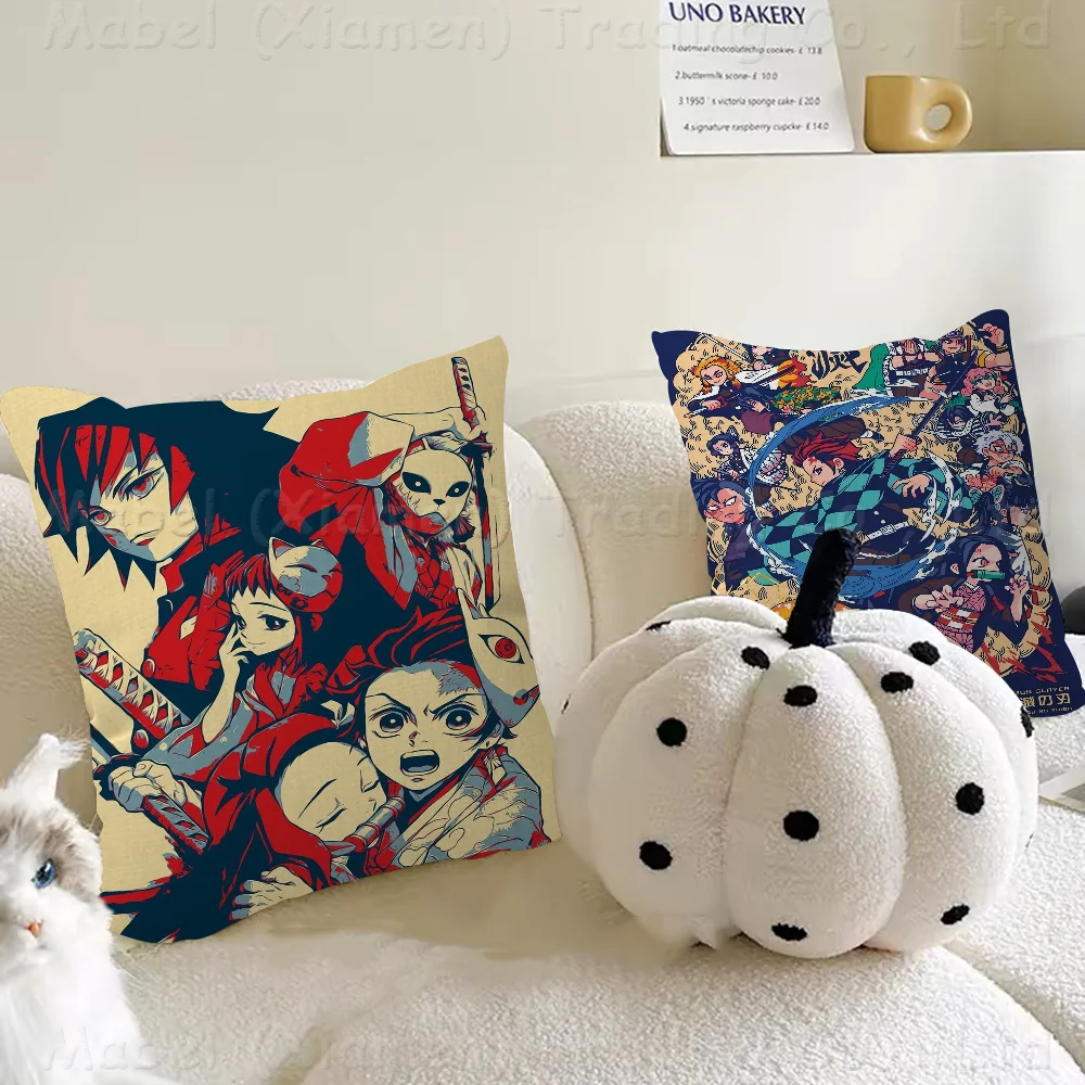 Anime Demon Slayer Personalized Pillow Dust Cover Bedroom Kids Party Decoration Pillowcase Birthday Children Gift