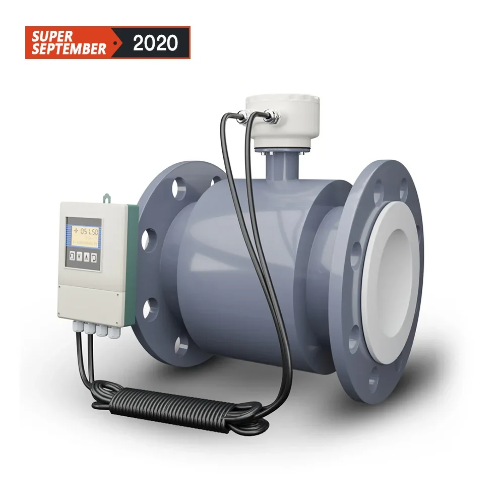 220V RS485 4-20mA Output Digital DN80 Electromagnetic Flow Meter Price Water Medidor De Flujo Marcas Magnetic Flowmeter