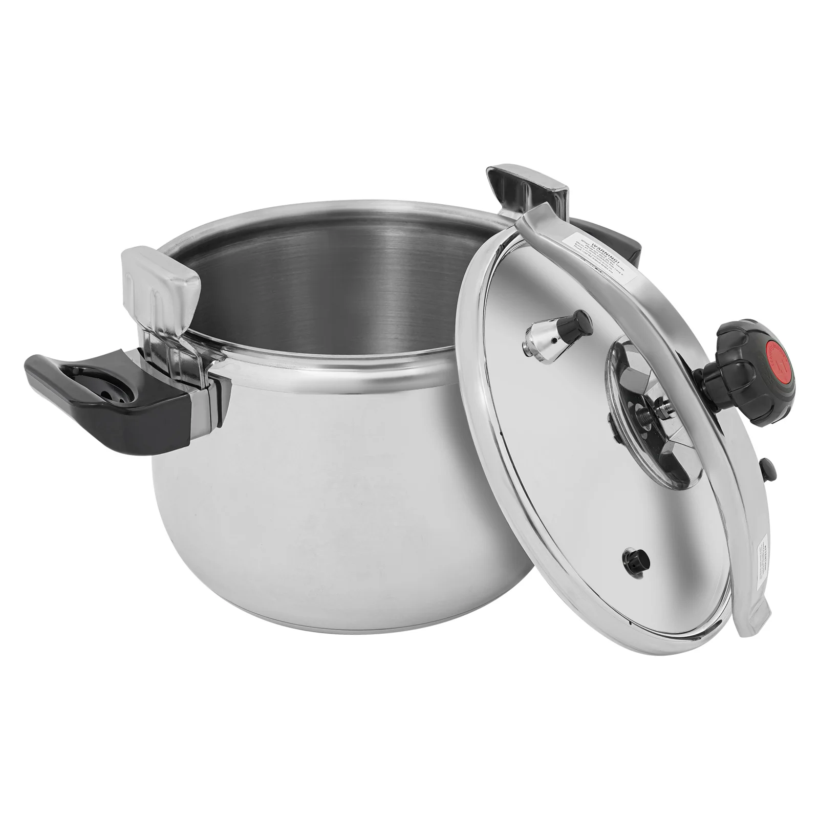 طنجرة ضغط من الفولاذ المقاوم للصدأ 201 سعة 26 لتر/27.47 كيو تي، 3 طبقات من التصميم السفلي المركب وعاء طبخ الضغط 60 كيلو باسكال