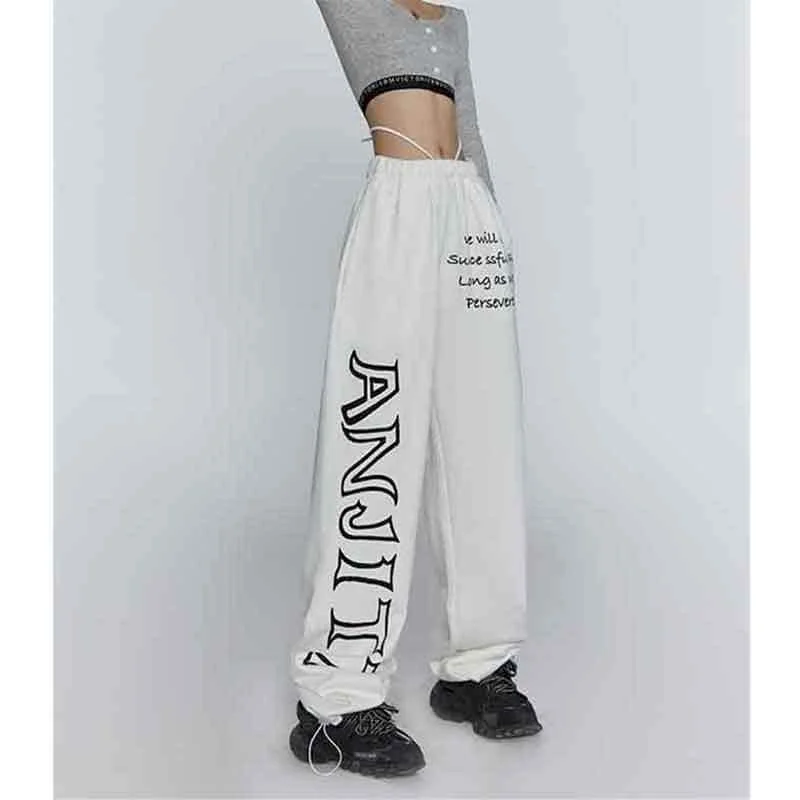 

Hip Hop Pants Women's Pants Loose High Street Streetwear Women Harajuku Korean Fashion Y2k Vintage Elastic Full Length Trousers