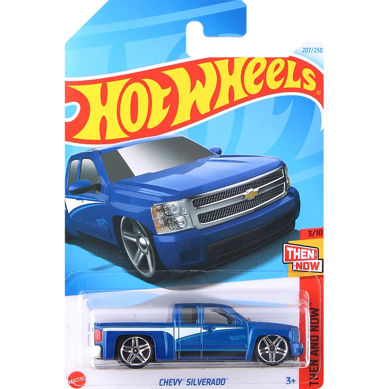 24L Original Hot Wheels Car Chevy Silverado Boys Toys Scale 1/64 Diecast Voiture Alloy Model Collection Brinquedos Birthday Gift