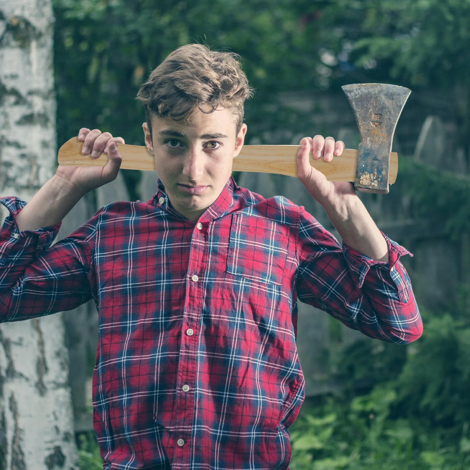 

2pcs Wooden Natural Wood Material Hatchet Axe Accessory Handle Replacement Camping Axe Handle Tool Hand Tools