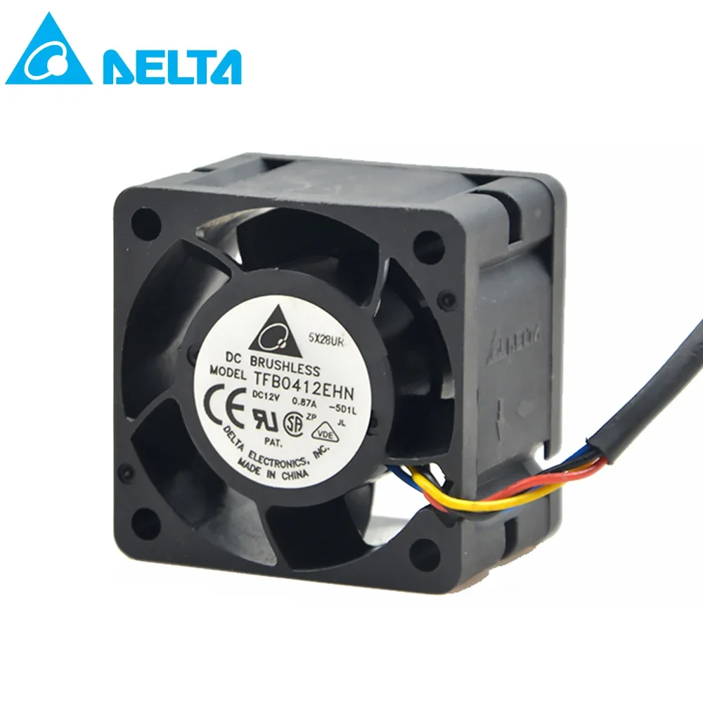 for delta TFB0412EHN PWM 4CM 40MM PWM 15,000RPM 26cfm DC 12V 0.87A server inverter cooling fans blower Case