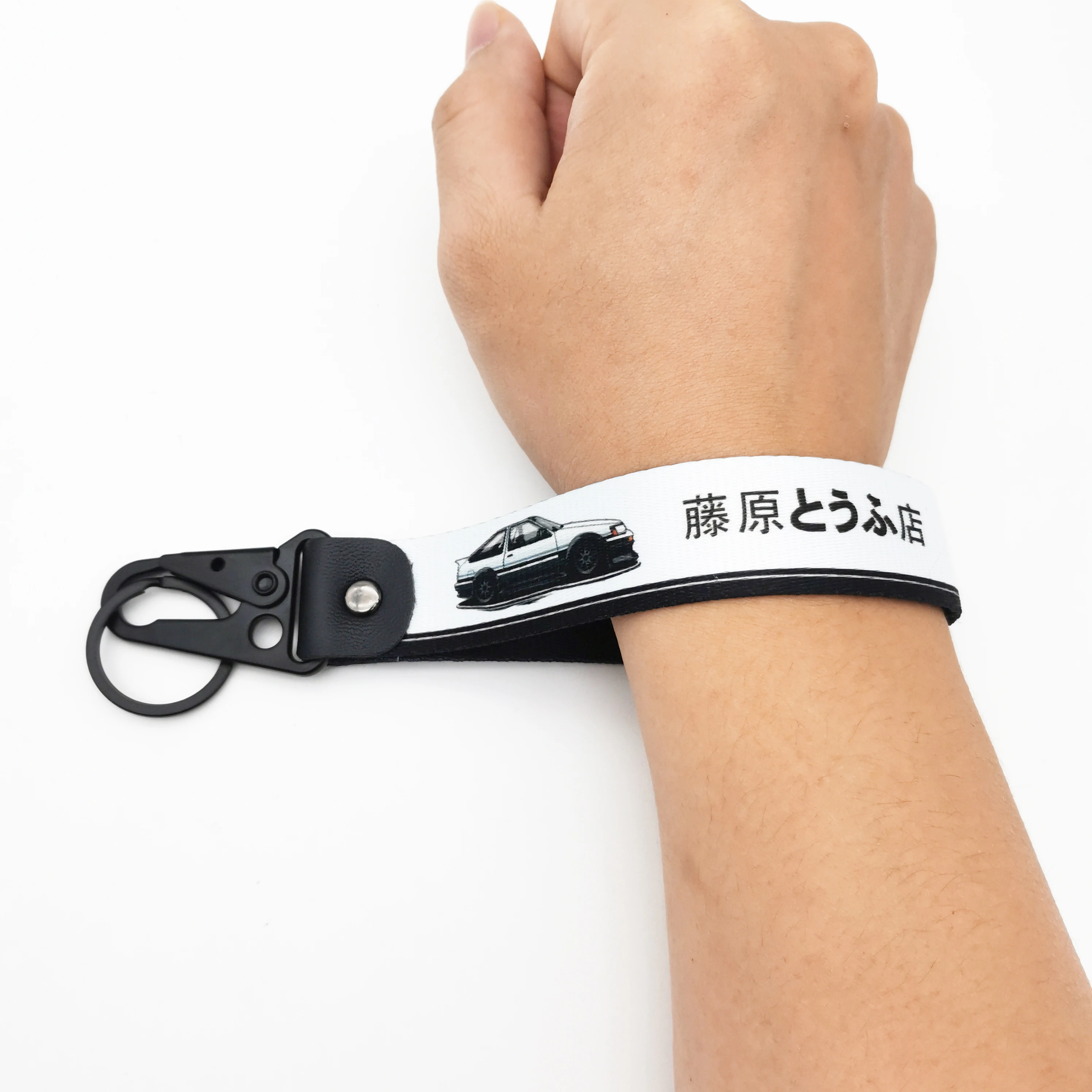 JDM Auto-Schlüsselanhänger Initial D Schlüsselband Nylon-Schlüsselband Fujiwara Tofu Schlüsselringe Auto Motorrad Die große Welle von Kanagawa Schlüsselanhänger – Detail 11